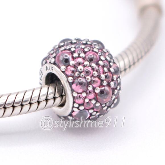 Authentic PANDORA Shimmering Droplets with Pink Zirconia - 791755PCZ - Picture 2 of 11